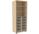 Flex-kast 2B hoog B70xD50xH180cm Berken Tangara Groothandel voor de Kinderopvang